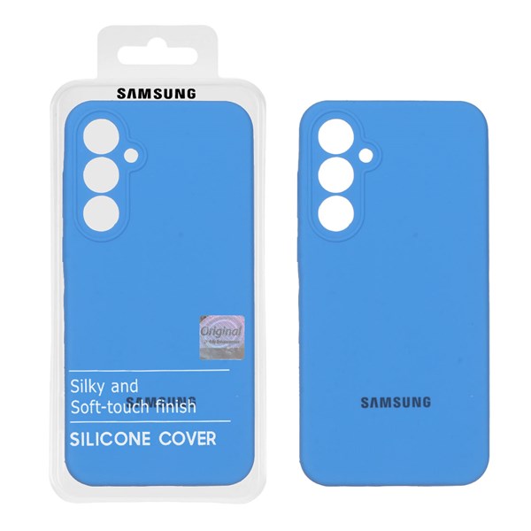 قاب سیلیکونی پاک کنی اورجینال Master Quality مدل Samsung Galaxy A55 - آبی (پک دار)
